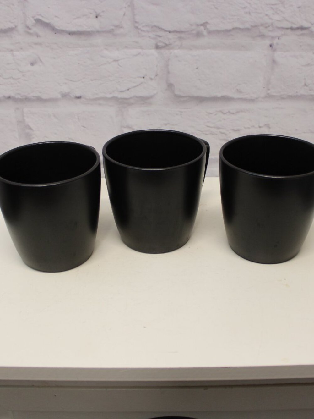 Mainstays Black Stoneware Coffee Mugs Set of 3